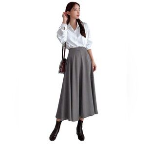 SHEIN DAZY Zipper Flare Skirt